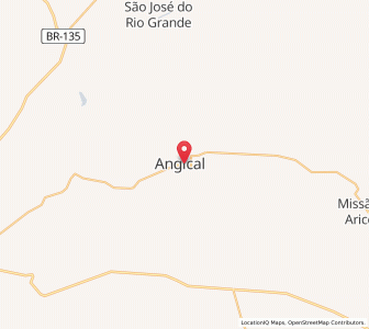 Map of Angical, Bahia