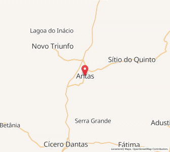 Map of Antas, Bahia