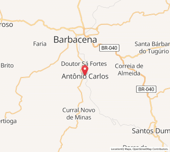 Map of Antônio Carlos, Minas Gerais