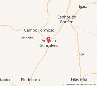 Map of Antônio Gonçalves, Bahia