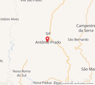 Map of Antônio Prado, Rio Grande do Sul