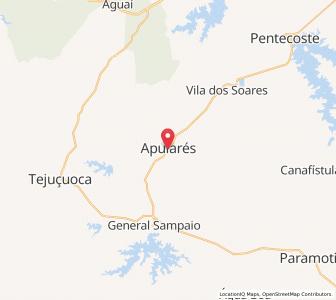 Map of Apuiarés, Ceará