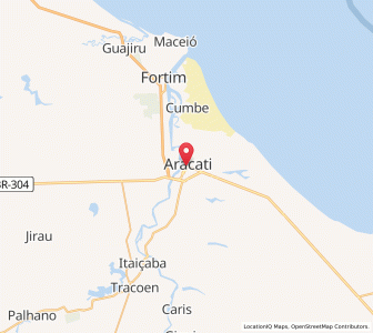 Map of Aracati, Ceará