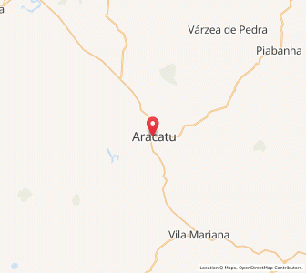 Map of Aracatu, Bahia