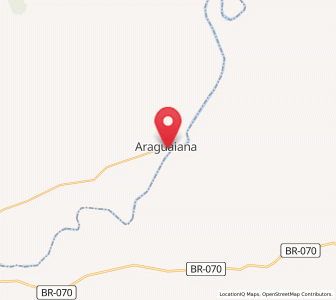 Map of Araguaiana, Mato Grosso