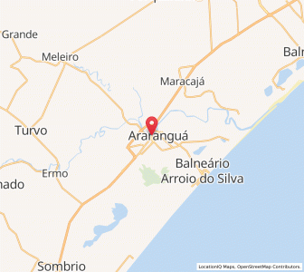 Map of Araranguá, Santa Catarina