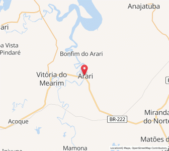 Map of Arari, Maranhão