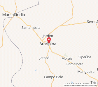 Map of Araripina, Pernambuco