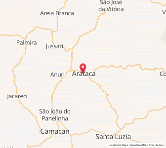 Map of Arataca, Bahia