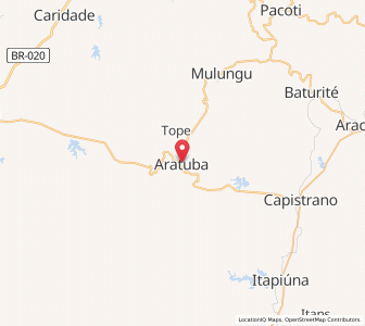 Map of Aratuba, Ceará