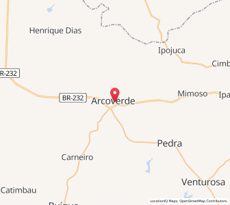 Map of Arcoverde, Pernambuco