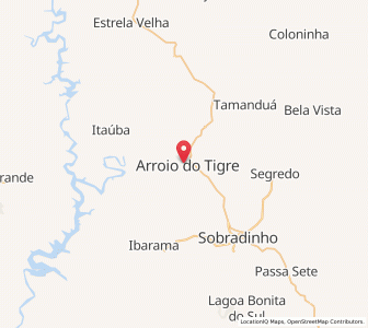 Map of Arroio do Tigre, Rio Grande do Sul