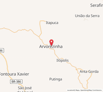 Map of Arvorezinha, Rio Grande do Sul