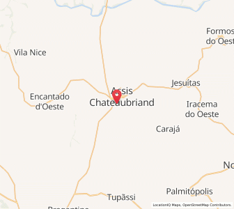 Map of Assis Chateaubriand, Paraná