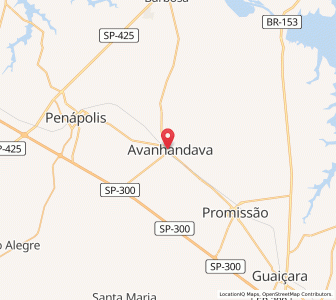 Map of Avanhandava, São Paulo