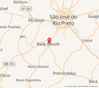 Map of Bady Bassitt, São Paulo