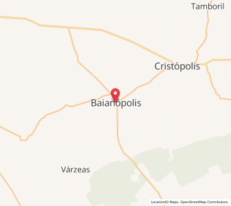 Map of Baianópolis, Bahia