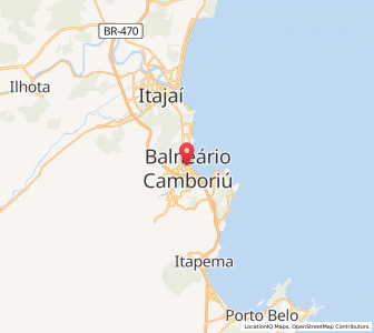 Map of Balneário Camboriú, Santa Catarina