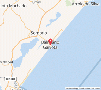 Map of Balneário Gaivota, Santa Catarina