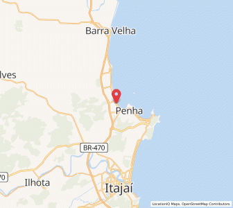Map of Balneário Piçarras, Santa Catarina