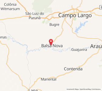Map of Balsa Nova, Paraná
