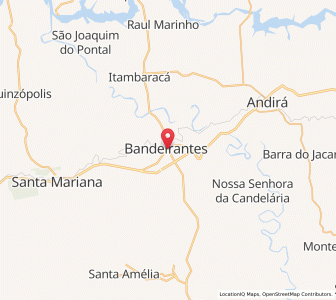 Map of Bandeirantes, Paraná