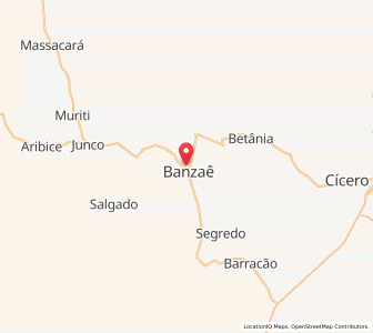 Map of Banzaê, Bahia