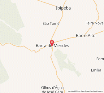 Map of Barra do Mendes, Bahia