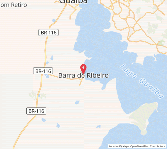 Map of Barra do Ribeiro, Rio Grande do Sul
