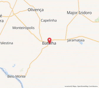 Map of Batalha, Alagoas