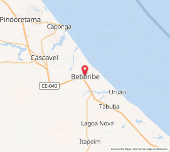 Map of Beberibe, Ceará