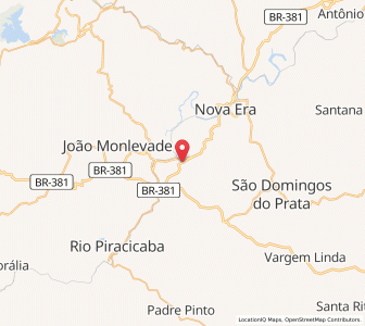 Map of Bela Vista de Minas, Minas Gerais