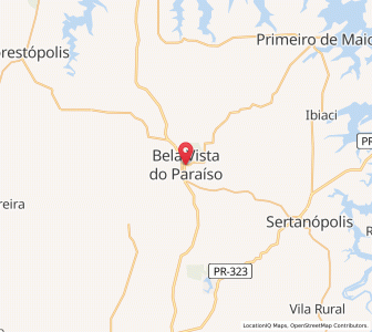 Map of Bela Vista do Paraíso, Paraná