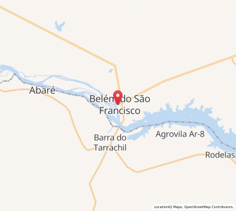 Map of Belém de São Francisco, Pernambuco