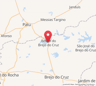 Map of Belém do Brejo do Cruz, Paraíba