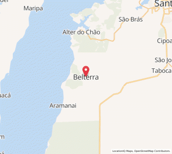 Map of Belterra, Pará