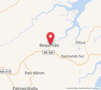 Map of Bequimão, Maranhão