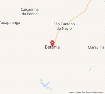 Map of Betânia, Pernambuco