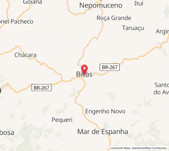 Map of Bicas, Minas Gerais