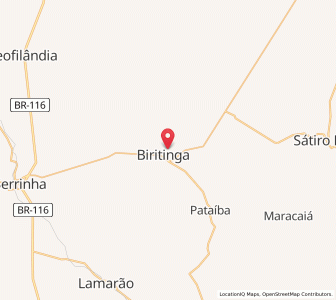 Map of Biritinga, Bahia