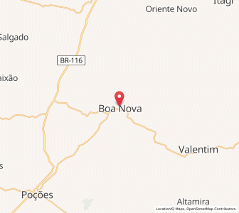 Map of Boa Nova, Bahia