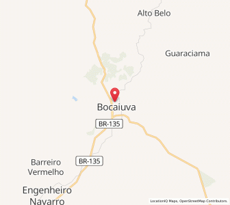 Map of Bocaiúva, Minas Gerais