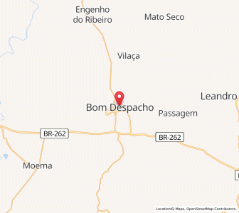 Map of Bom Despacho, Minas Gerais