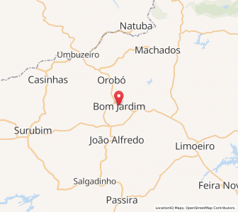 Map of Bom Jardim, Pernambuco