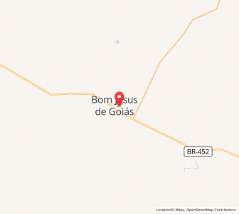 Map of Bom Jesus de Goiás, Goiás
