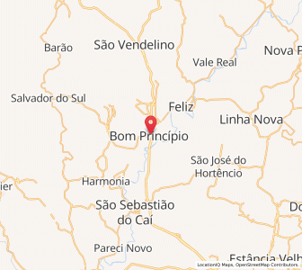 Map of Bom Princípio, Rio Grande do Sul