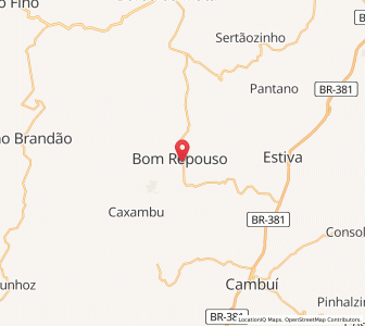 Map of Bom Repouso, Minas Gerais