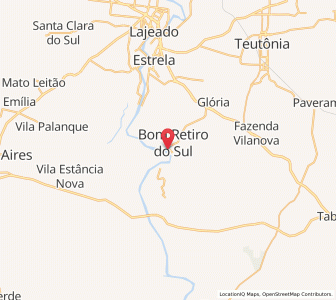 Map of Bom Retiro do Sul, Rio Grande do Sul