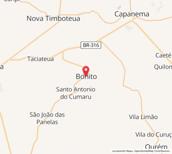 Map of Bonito, Pará