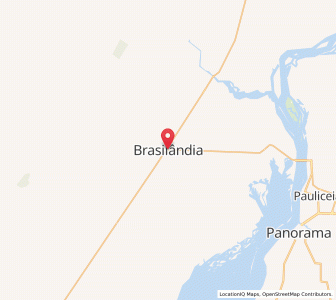 Map of Brasilândia, Mato Grosso do Sul